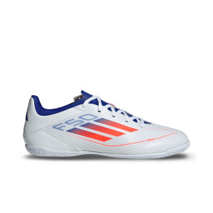 adidas F50 Club IN - Zapatillas de fútbol sala adidas de suela lisa IN - blancas