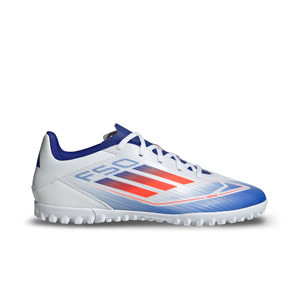 adidas F50 Club TF - Zapatillas de fútbol multitaco adidas TF suela turf - blancas
