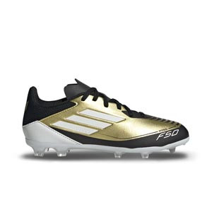 adidas F50 League Messi FG/MG J - Botas de fútbol infantiles adidas para césped artificial - doradas