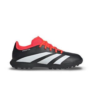 adidas Predator League TF J - Zapatillas de fútbol multitaco infantiles con velcro adidas suela turf - negras, rojas
