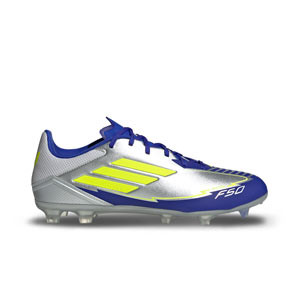 adidas F50 League FG/MG Messi - Botas de fútbol adidas FG/MG para césped artificial de Messi - plateadas