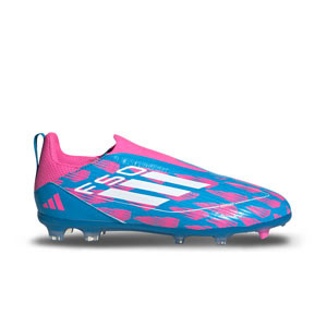 Botas futbol nino adidas F50 League LL FG MG J azules cian rosas