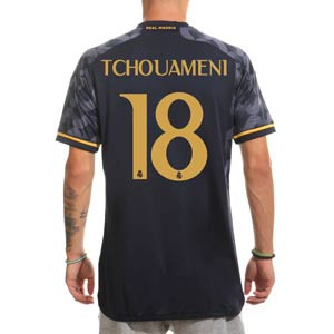 Camiseta adidas 2a Real Madrid Tchouameni 2023 2024 - Camiseta segunda equipación adidas de Tchouameni del Real Madrid CF 2023 2024 - azul marino