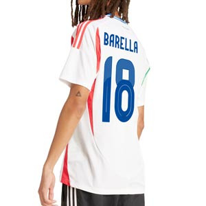 Camiseta adidas 2a Italia Barella 2024 - Camiseta de la segunda equipación adidas de Italia Barella 2024 - blanca