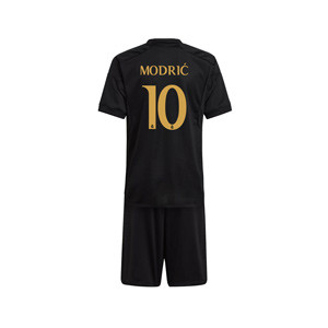 Equipación adidas 3a Real Madrid Modric niño 2023 2024 - Conjunto infantil tercera equipación adidas de Modric del Real Madrid CF 2023 2024 - negro