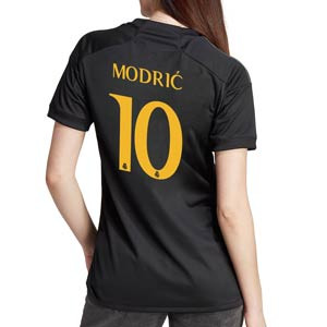 Camiseta adidas 3a Real Madrid Modric mujer 2023 2024 - Camiseta de la tercera equipación mujer de Modric Adidas del Real Madrid 2023 2024 - negra