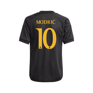 Camiseta adidas 3a Real Madrid Modric niño 2023 2024 - Camiseta de la tercera equipación infantil de Modric Adidas del Real Madrid 2023 2024 - negra