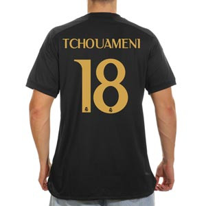 Camiseta adidas 3a Real Madrid Tchouameni 2023 2024 - Camiseta tercera equipación adidas de Tchouameni del Real Madrid CF 2023 2024 - negra