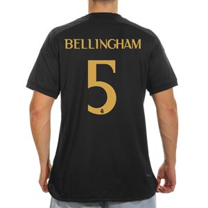 Camiseta adidas 3a Real Madrid Bellingham 2023 2024 - Camiseta tercera equipación adidas de Jude Bellingham del Real Madrid CF 2023 2024 - negra
