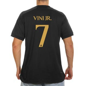 Camiseta adidas 3a Real Madrid Vini Jr 2023 2024 - Camiseta tercera equipación adidas de Vinicius Jr. del Real Madrid CF 2023 2024 - negra