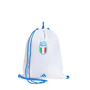 Mochila de cuerdas adidas Italia - Mochila de cuerdas adidas de la selección italiana - blanca