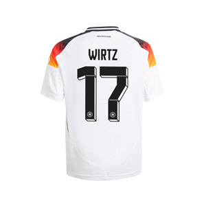 Camiseta adidas Alemania niño Wirtz 2024 - Camiseta infantil de la primera equipación de Wirtz adidas de la selección alemana 2024 - blanca