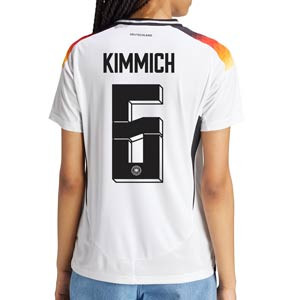 Camiseta adidas Alemania mujer Kimmich 2024 - Camiseta para mujer de la primera equipación de Kimmich adidas de la selección alemana 2024 - blanca