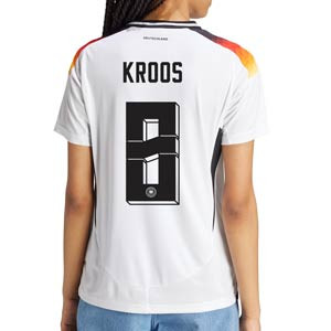 Camiseta adidas Alemania mujer Kroos 2024 - Camiseta para mujer de la primera equipación de Kroos adidas de la selección alemana 2024 - blanca