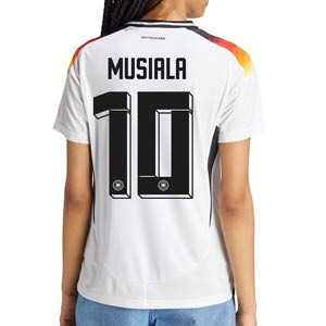 Camiseta adidas Alemania mujer Musiala 2024 - Camiseta para mujer de la primera equipación de Musiala adidas de la selección alemana 2024 - blanca