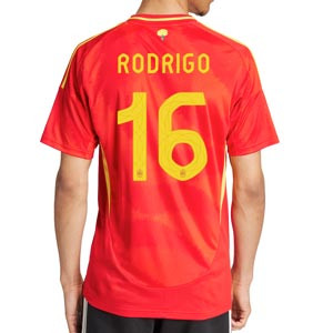 Camiseta adidas España Rodrigo 2024 - Camiseta de la primera equipación adidas de la selección española de Rodrigo 2024 - roja