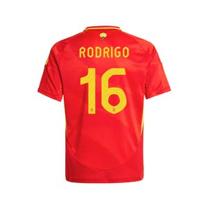 Camiseta adidas España niño Rodrigo 2024 - Camiseta infantil de la primera equipación adidas de la selección española de Rodrigo 2024 - roja