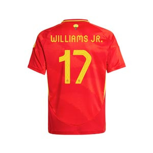 Camiseta adidas España niño Williams Jr. 2024 - Camiseta infantil de la primera equipación adidas de la selección española de Nico Williams 2024 - roja