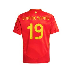 Camiseta adidas España niño Lamine Yamal 2024 - Camiseta infantil de la primera equipación adidas de la selección española de Lamine Yamal 2024 - roja