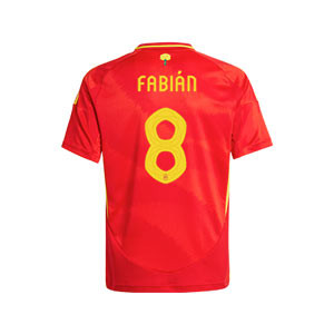 Camiseta adidas España niño Fabián 2024 - Camiseta infantil de la primera equipación adidas de la selección española de Fabián 2024 - roja