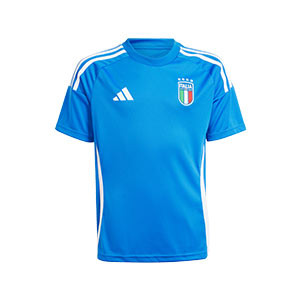 Camiseta adidas Italia niño Fan - Camiseta fan infantil de la primera equipación adidas de Italia 2024 - azul