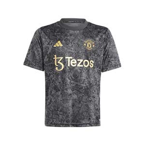 Camiseta adidas United niño pre-match - Camiseta de calentamiento pre partido adidas infantil del Manchester United - negra