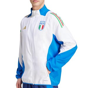 Chaqueta adidas Italia pre-match - Chaqueta de calentamiento pre-partido adidas de la selección italiana - blanca