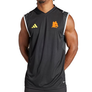 Camiseta adidas AS Roma entrenamiento - Camiseta de tirantes de entrenamiento adidas del AS Roma - negra
