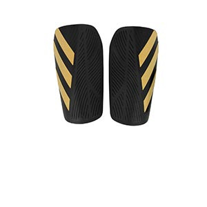 adidas Tiro Club - Espinilleras de fútbol adidas con cintas de velcro - negras, doradas