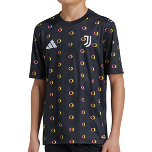 Camiseta adidas Juventus niño pre-match - Camiseta infantil de calentamiento prepartido adidas de la Juventus - negra