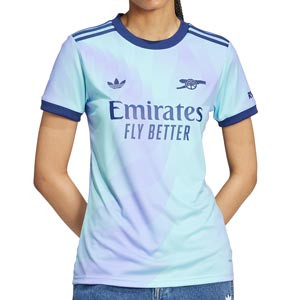 Camiseta adidas 3a Arsenal mujer 2024 2025 - Camiseta para mujer de la tercera equipación adidas del Arsenal FC 2024 2025 - azul claro, lila