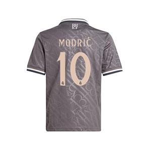 Camiseta adidas 3a Real Madrid niño Modric 24-25 - Camiseta infantil de la tercera equipación adidas de Modric del Real Madrid 2024 2025 - gris