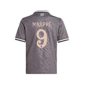 Camiseta adidas 3a Real Madrid niño Mbappé 24-25 - Camiseta infantil de la tercera equipación adidas de Mbappé del Real Madrid 2024 2025 - gris