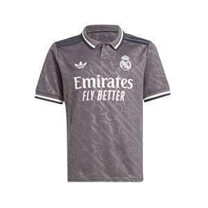 Camiseta adidas 3a Real Madrid niño 24-25 - Camiseta infantil de la tercera equipación adidas del Real Madrid 2024 2025 - gris