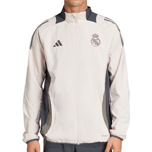 Chaqueta adidas Real Madrid presentación UCL - Chaqueta de presentación adidas del Real Madrid CF para la Champions 2024 2025 - melocotón