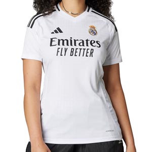 Camiseta adidas Real Madrid mujer 2024 2025 - Camiseta para mujer de la primera equipación adidas del Real Madrid CF 2024 2025 - blanca