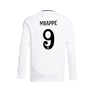 Camiseta manga larga adidas Real Madrid niño Mbappé 24-25