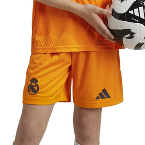 Short adidas 2a Real Madrid niño 2024 2025  - Pantalón corto infantil de la segunda equipación adidas del Real Madrid 2024 2025 - naranja