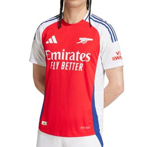 Camiseta adidas Arsenal auténtica 2024-2025 - Camiseta auténtica de la primera equipación adidas del Arsenal 2024 2025 - roja