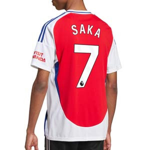 Camiseta adidas Arsenal Saka 24 25 PL - Camiseta de la primera equipación de Saka adidas del Arsenal para la Premier League 2024 2025 - roja