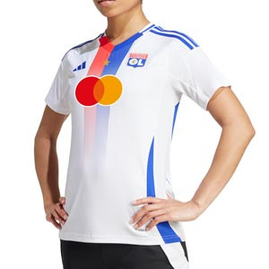 Camiseta adidas Olympique Lyon mujer 2024-2025 - Camiseta para mujer de la primera equipación adidas del Olympique Lyon 2024 2025 - blanca