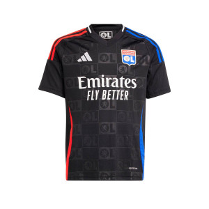 Camiseta adidas 2a Olympique Lyon niño 2024 2025 - Camiseta infantil de la segunda equipación adidas del Olympique de Lyon 2024 2025 - negra