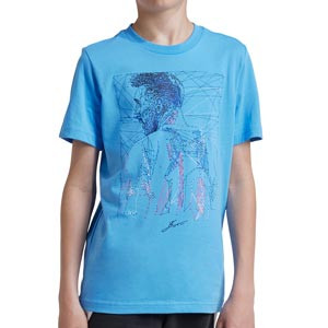 Camiseta adidas niño Messi - Camiseta infantil de algodón adidas Messi - azul