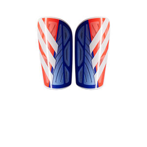 adidas Tiro League - Espinilleras de fútbol adidas con mallas de sujeción - rojas, azules