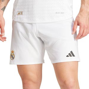Short adidas Real Madrid auténtico 2024 2025 - Pantalón corto auténtico de la primera equipación adidas del Real Madrid CF 2024 2025 - blanco
