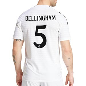 Camiseta adidas Real Madrid auténtica Bellingham 2024 2025 - Camiseta auténtica de la primera equipación adidas de Bellingham del Real Madrid CF 2024 2025 - blanca