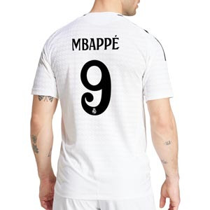 Camiseta adidas Real Madrid auténtica Mbappé 2024 2025 - Camiseta auténtica de la primera equipación adidas de Mbappé del Real Madrid CF 2024 2025 - blanca