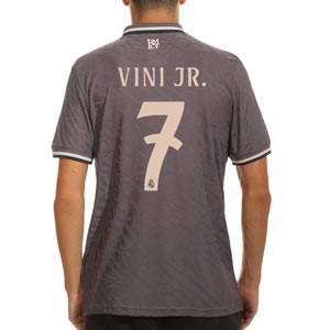 Camiseta adidas 3a Real Madrid Vinicius Jr authentic 24-25 - Camiseta de la tercera equipación adidas de Vinicius Jr del Real Madrid 2024 2025 versión jugador - gris