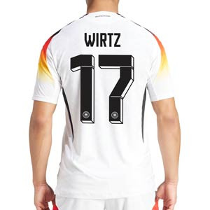 Camiseta adidas Alemania Wirtz auténtica 2024 - Camiseta auténtica de la primera equipación de Wirtz adidas de la selección alemana 2024 - blanca