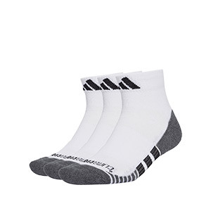 Pack calcetines tobilleros adidas acolchados 3 pares - Pack de 3 calcetines tobilleros adidas acolchados - blancos